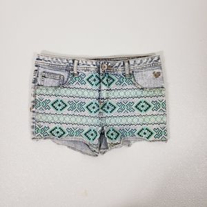 JUSTICE AZTEC Girls Jeans Shorts Size 14.5